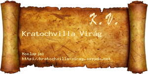 Kratochvilla Virág névjegykártya