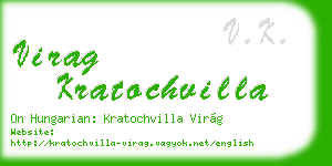 virag kratochvilla business card